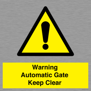 Warning Automatic Gate Keep Clear